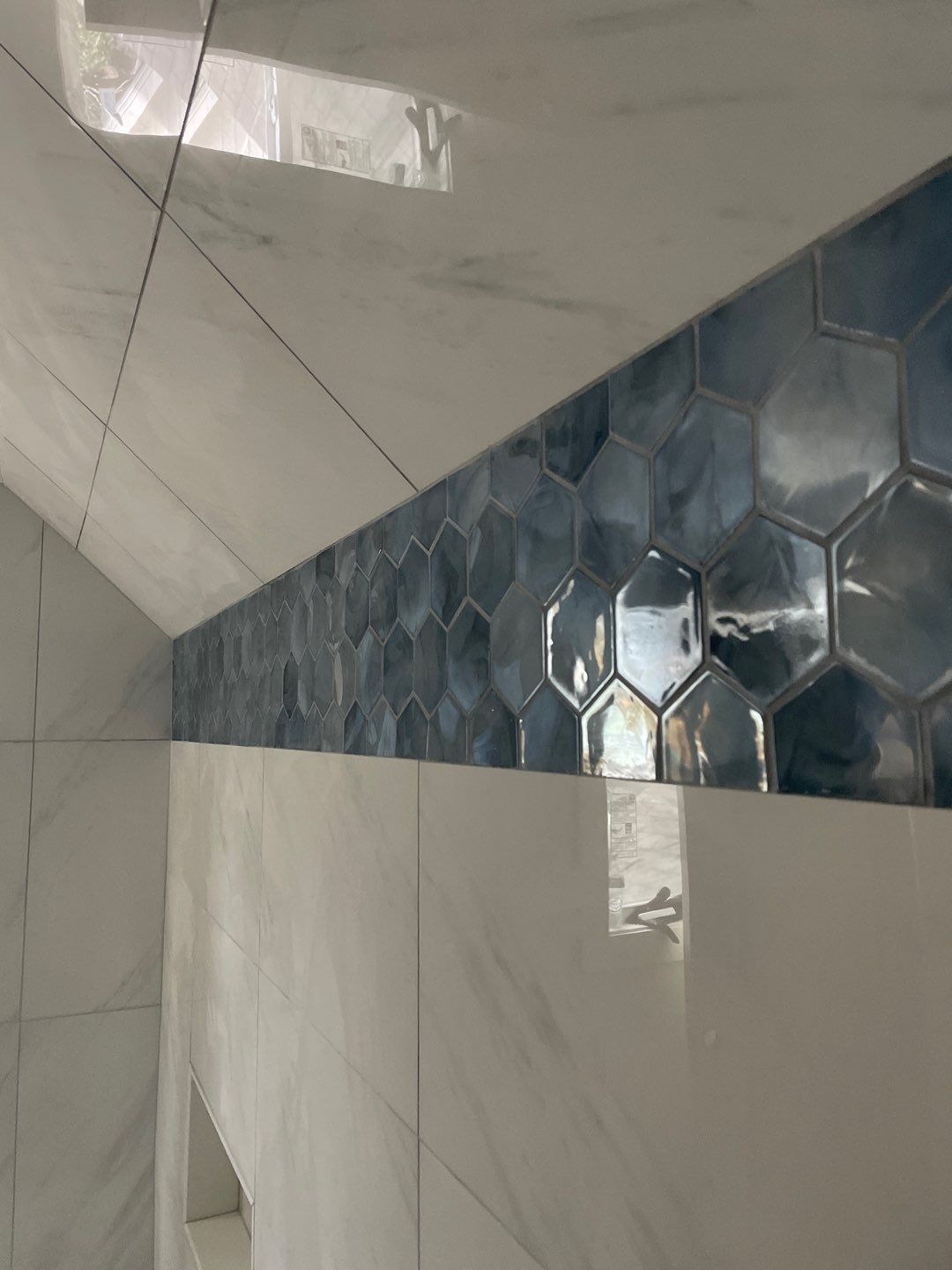 New Construction Bathrooms and Fireplace by Footprints Floors of East Atlanta