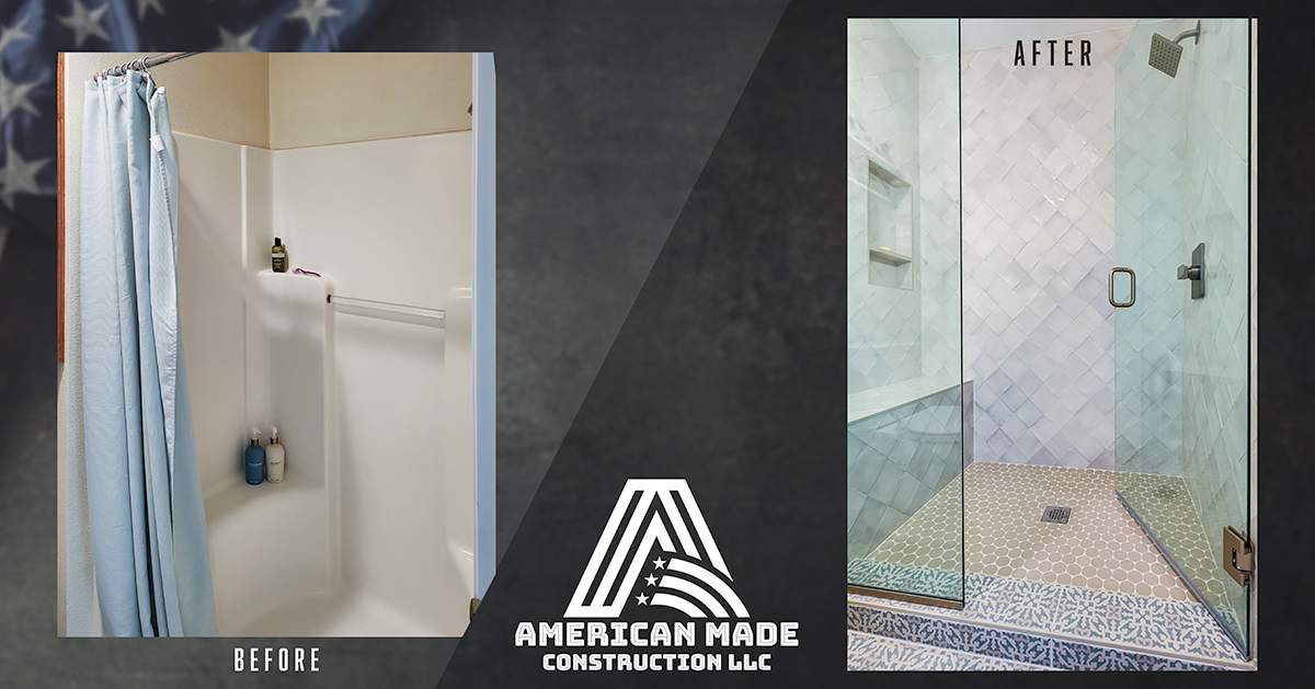 Milwaukie Dual Bathroom Remodel by American Made Construction 