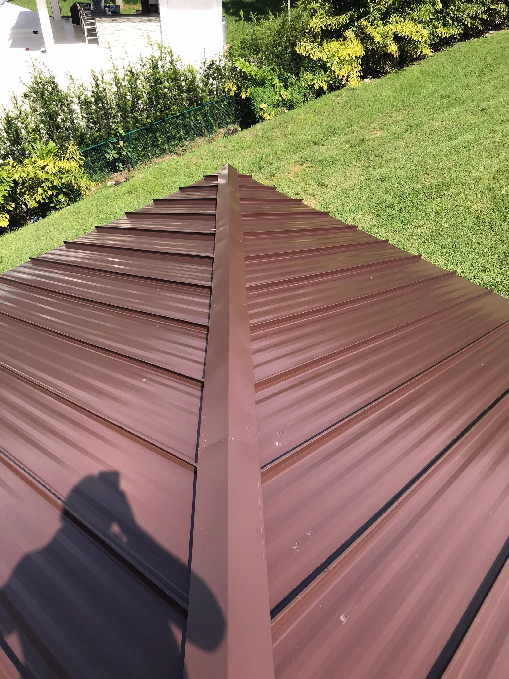 Metal Roof - Galvalume - Mansard Brown by Istueta Roofing