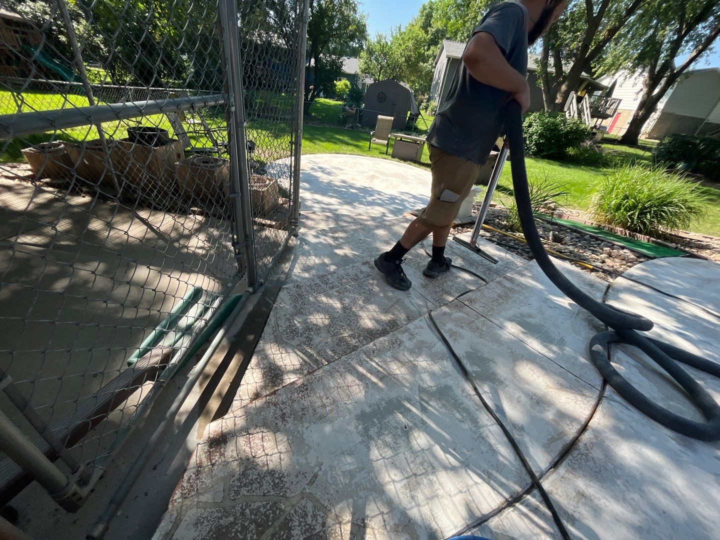 Patio using Pecan by Select Painting, Coatings & Garage Cabinets