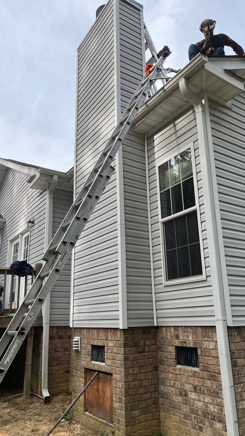 Roof Repair and Chimney Framing Repair by Midlands Roofing & Exteriors