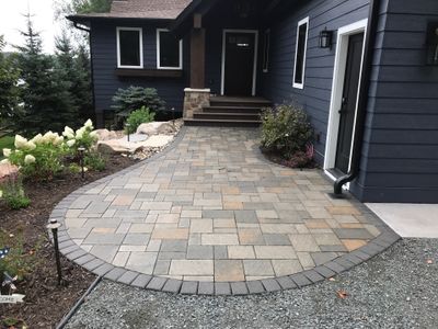 2024 Paver Entryway Install/ Garden Beds