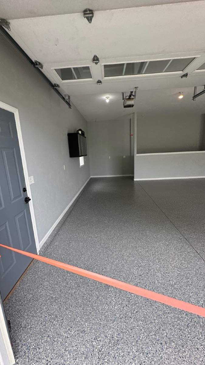 Stonewash Garage Floor Coating by Level 10 Coatings