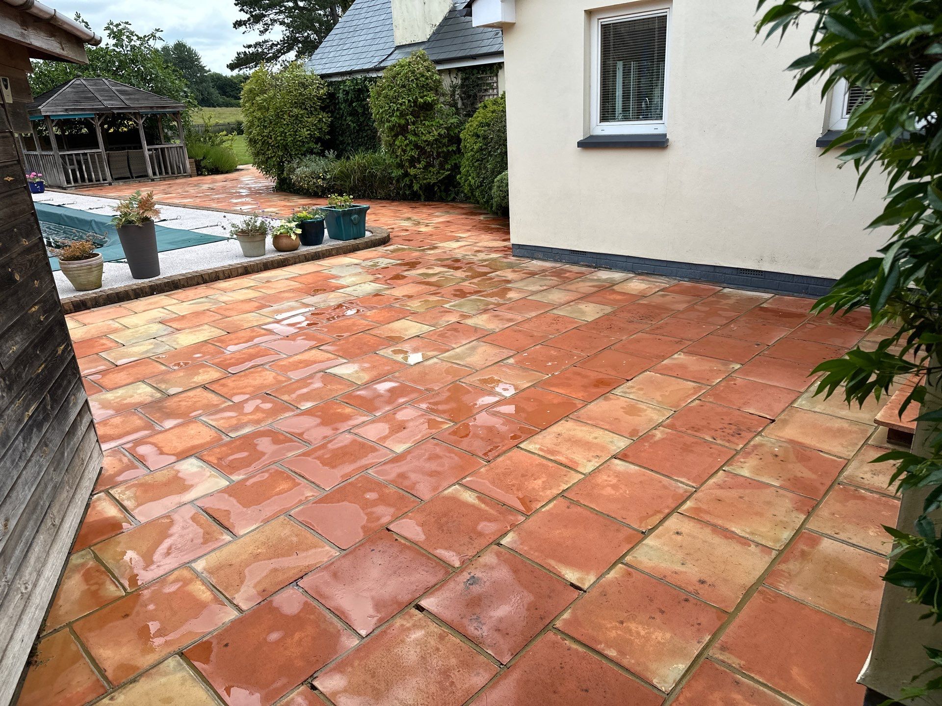 Roof and Patio Cleaning using Honda 15lpm Low Pressure Washing Machine by Ges Exterior Cleaning ltd