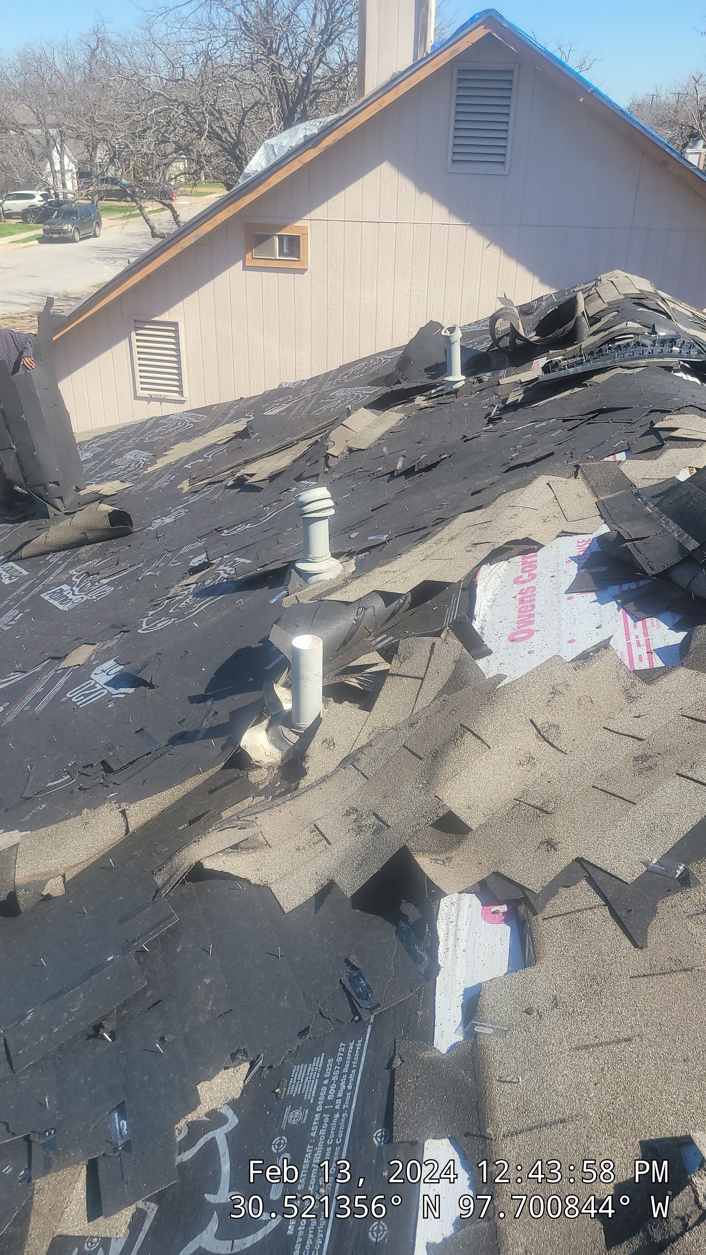 Residential Asphalt Shingle Roof Replacement and Decking Repair in Round Rock by Caliber Restoration LLC
