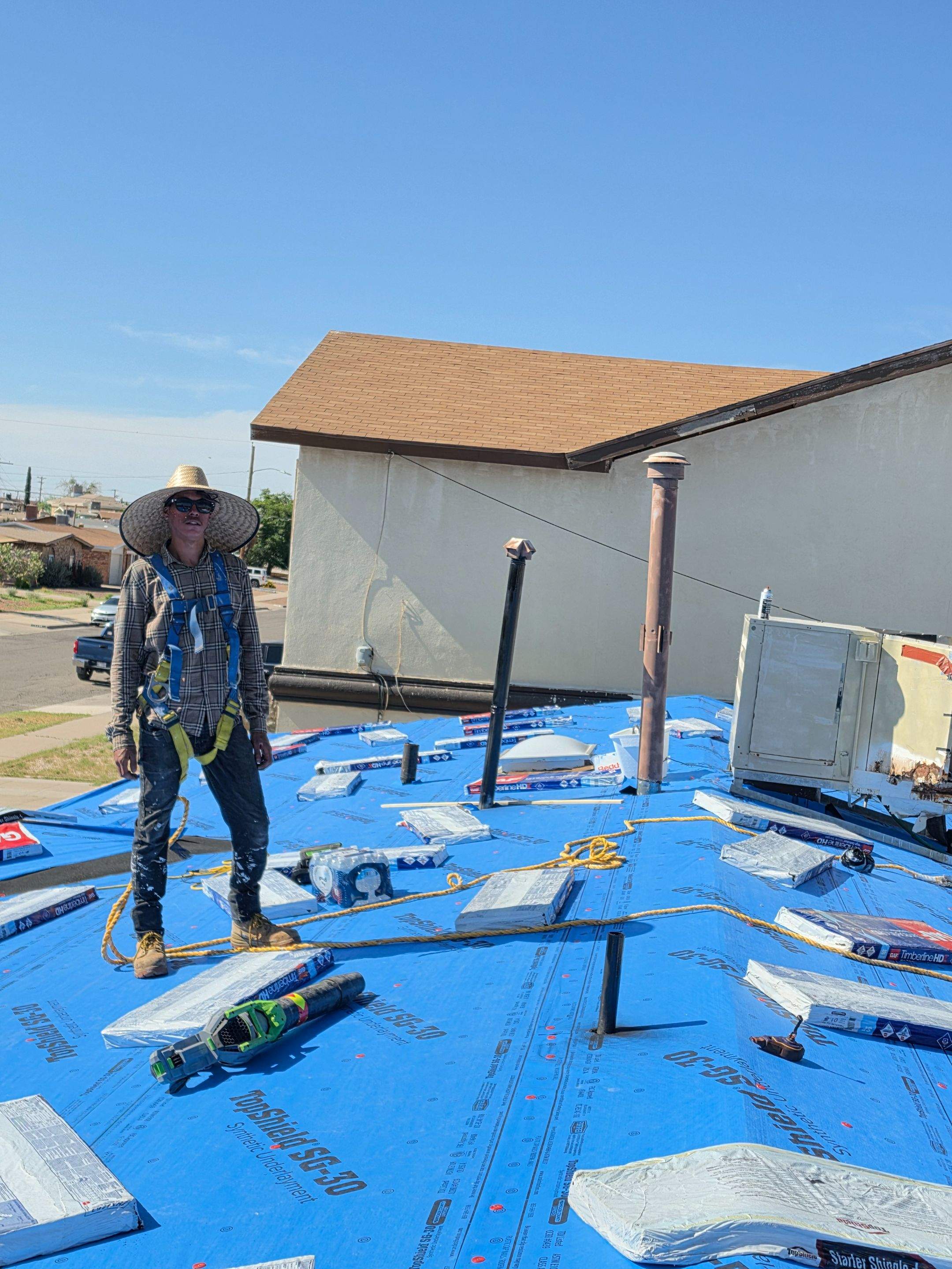 Architectural Shingle Roof Replacement and Decking Repair in El Paso by Berry Good Roofing