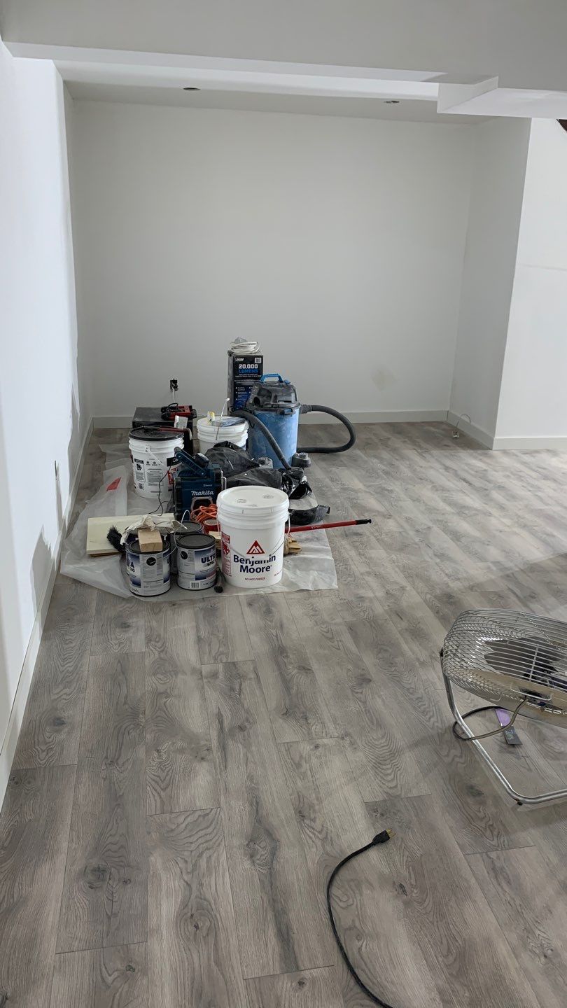 Basement rebuilt after flood by Eco-Nature Construction Inc.