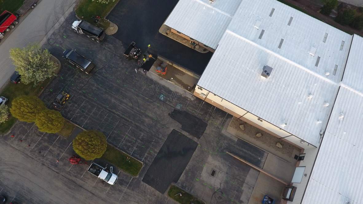 Asphalt Resurface Commercial Park Lot using asphalt by Brant's Asphalt
