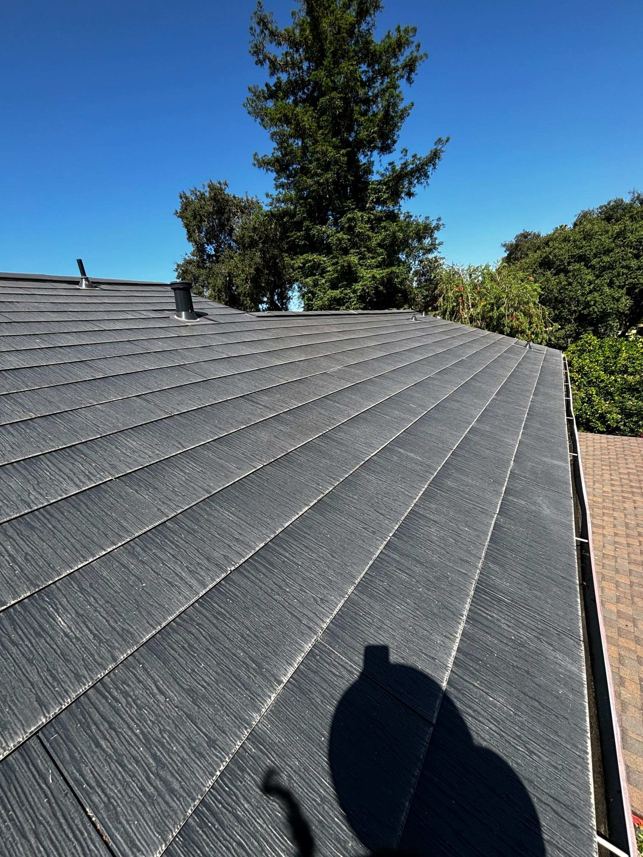 Tesla Roof Cleaning in Pasadena California by Palm Coast Solar Cleaning