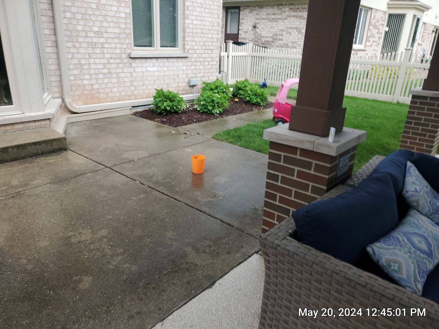 concrete power washing Algaecide, soft wash soap by Northern Power Washing LLC.