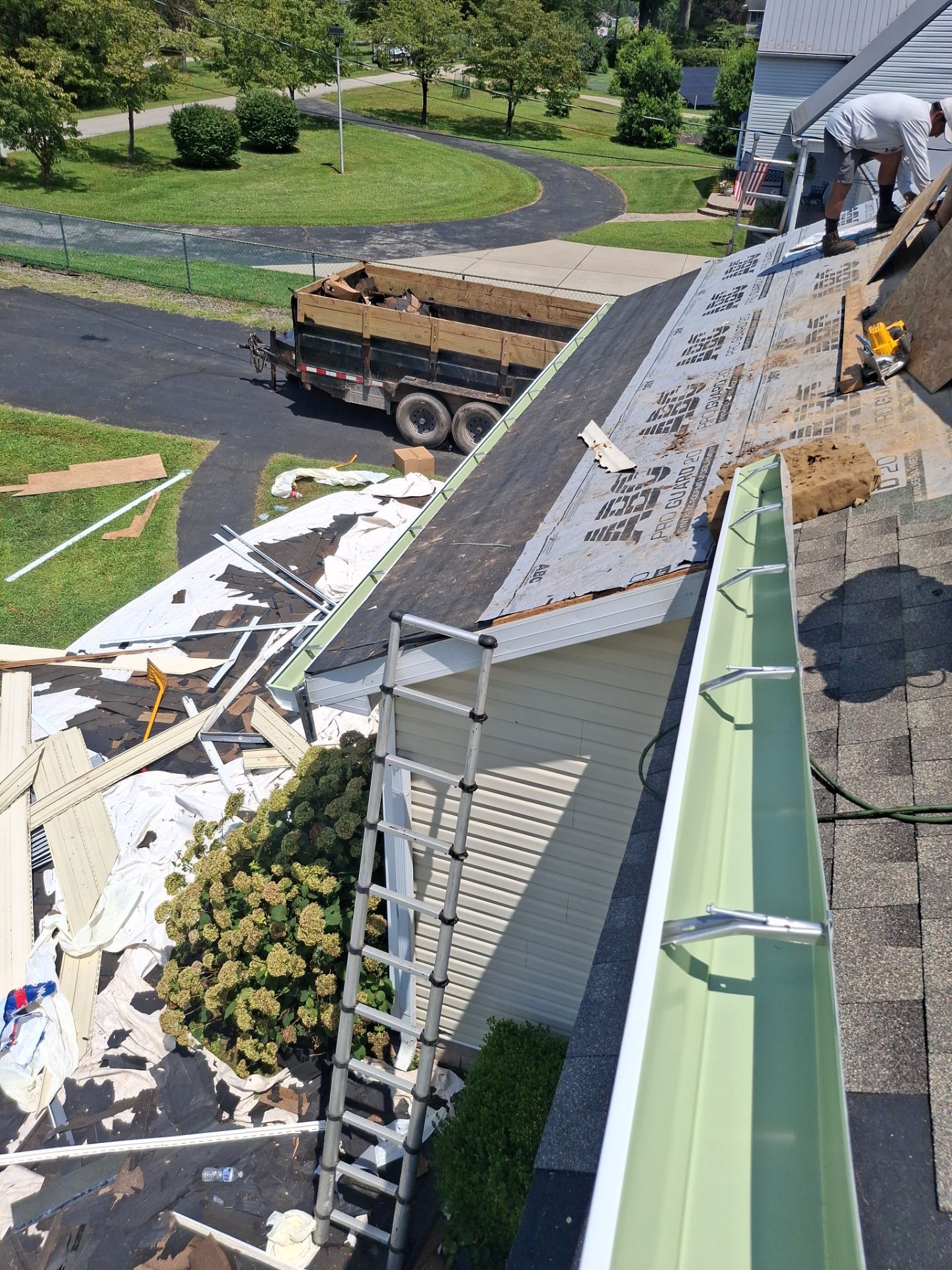Residential Roofing Installation using GAF Timberline HDZ Weatherer Wood by Rainstoppers Roofing