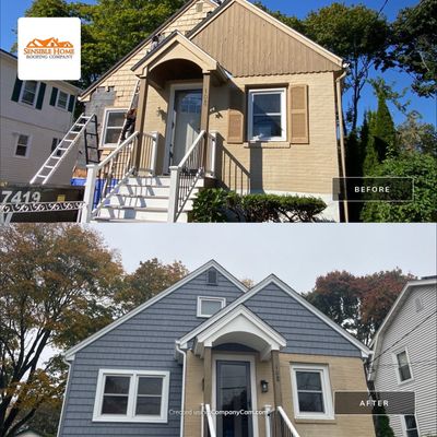 "Repeat Customer's Home Gets the Full Upgrade: Siding & New Gutters!"