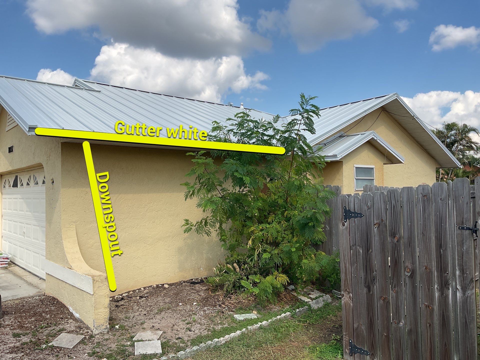 White K Style Seamless Gutters using Splash Guard in Fort Myers FL by Gutter Professors