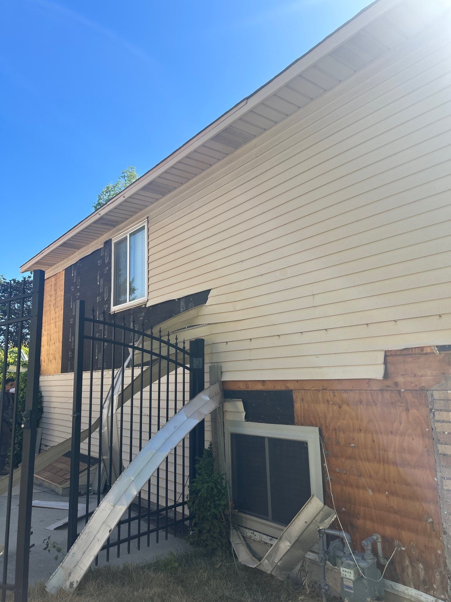 West Jordan | Hardie Lap Siding w/ Brick Accent | Boothbay Blue & Cobble Stone by Ideal Siding Utah