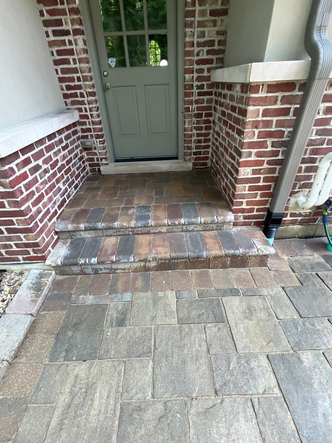 bluestone using Algaecide, soft wash soap by Northern Power Washing LLC.