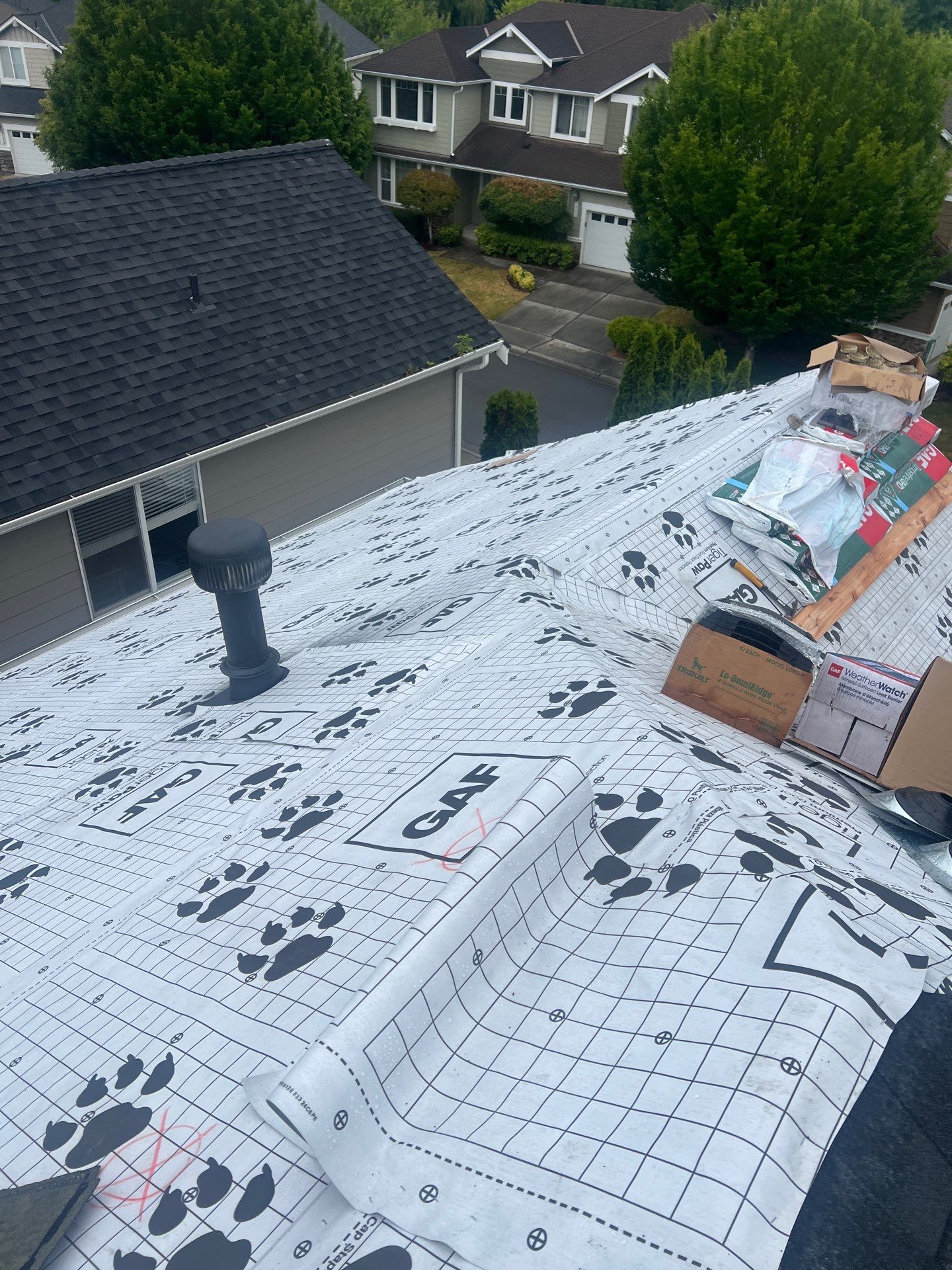 Residential Roofing Installation using GAF UHDZ Shingles by Roofing Formula LLC