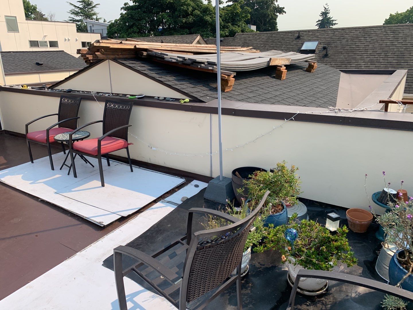 Ballard Rooftop Deck using IPE Tiles by Alki deck builders