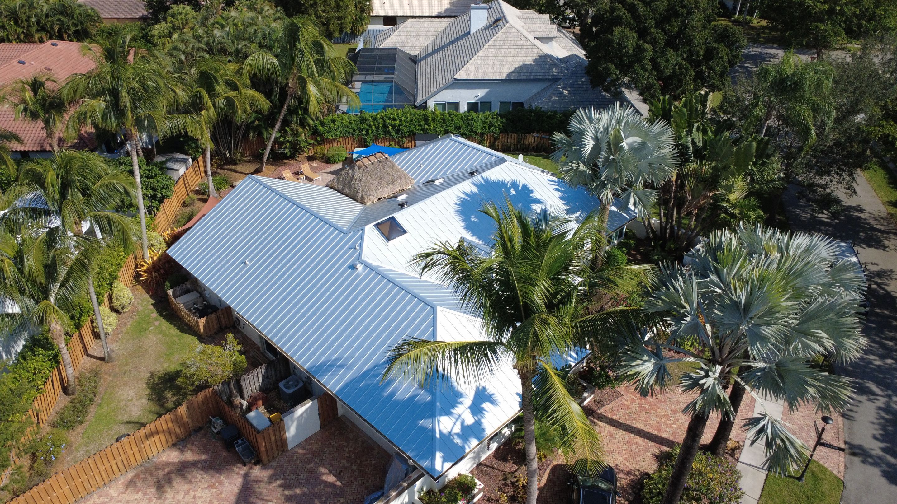 Residential Roofing Installation using 1" Nail strip metal roof by BLUES BROTHERS ROOFING