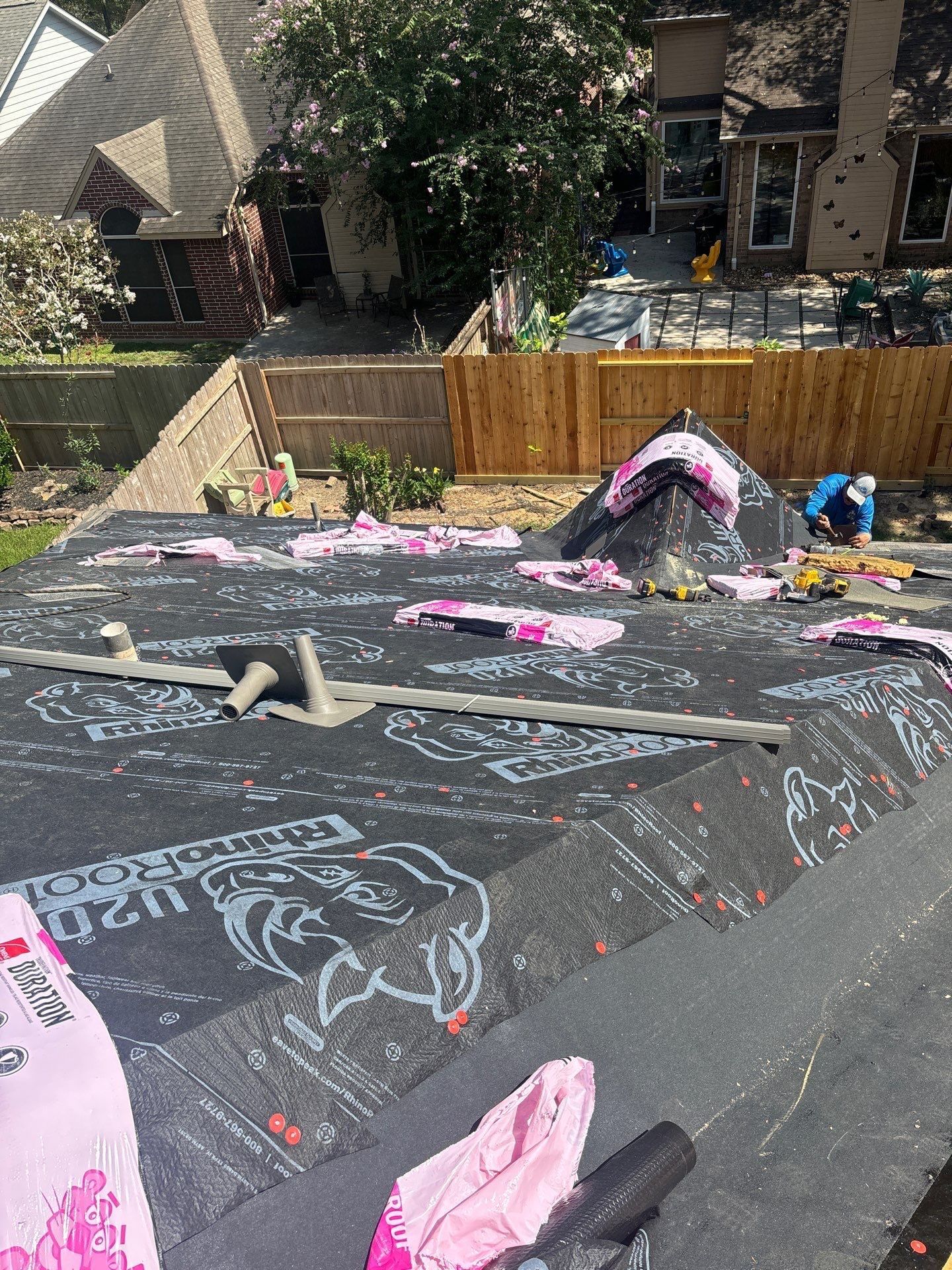 Residential Roofing Installation using Owen's Corning Duration (Lifetime) Shingles by Roof Repair Company