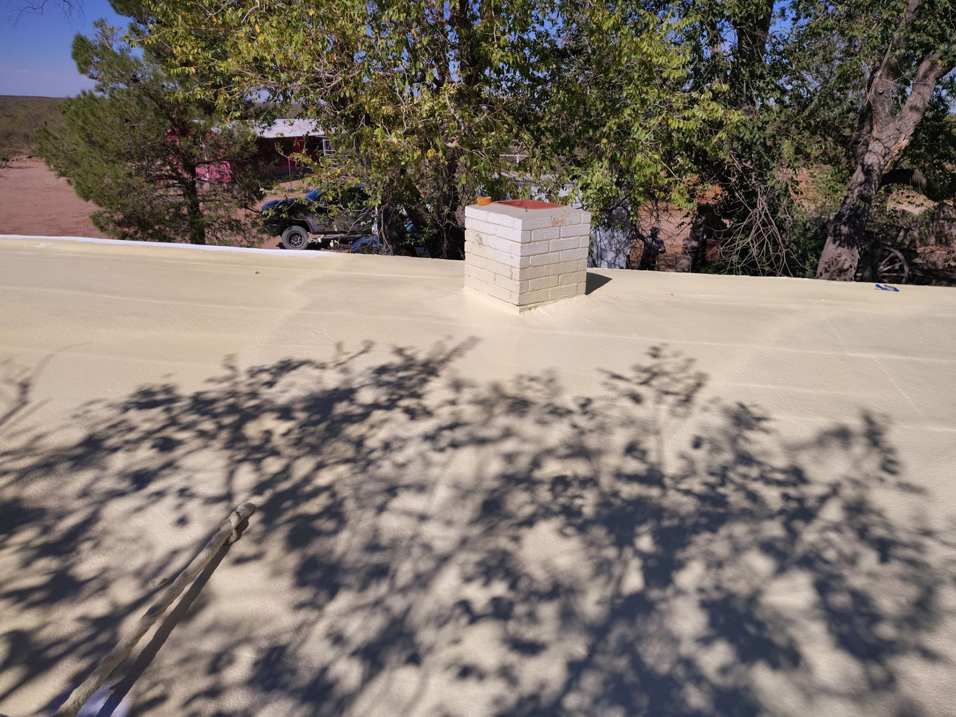 Residential roof application by SPF Services 