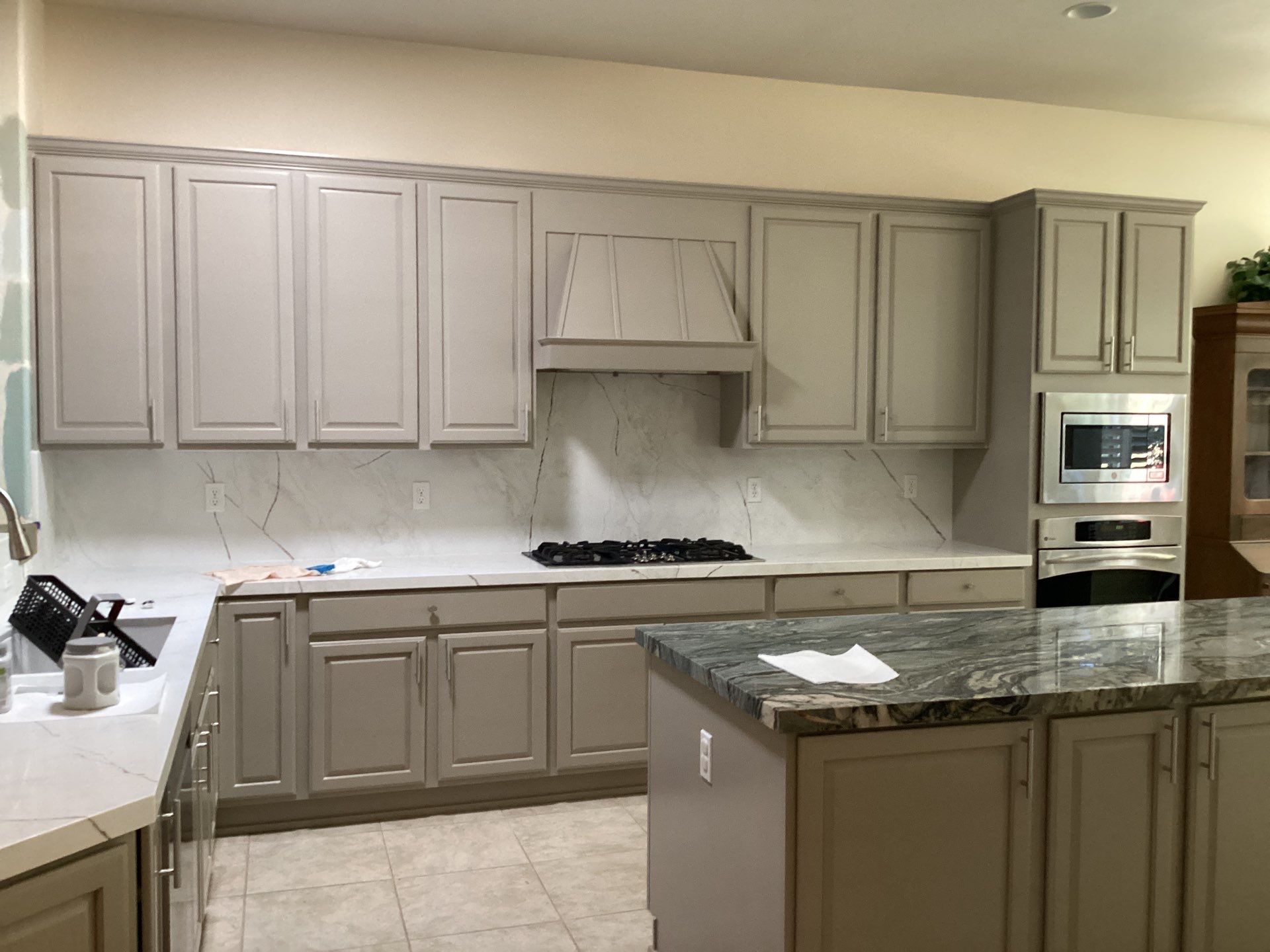 Cabinet Painting Project in Manteca California by Lancaster Painting
