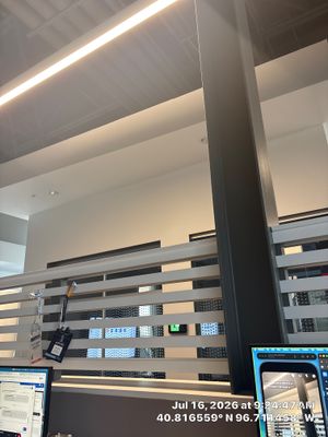 Modern Office Interior Renovation and Acoustic Baffles in Lincoln