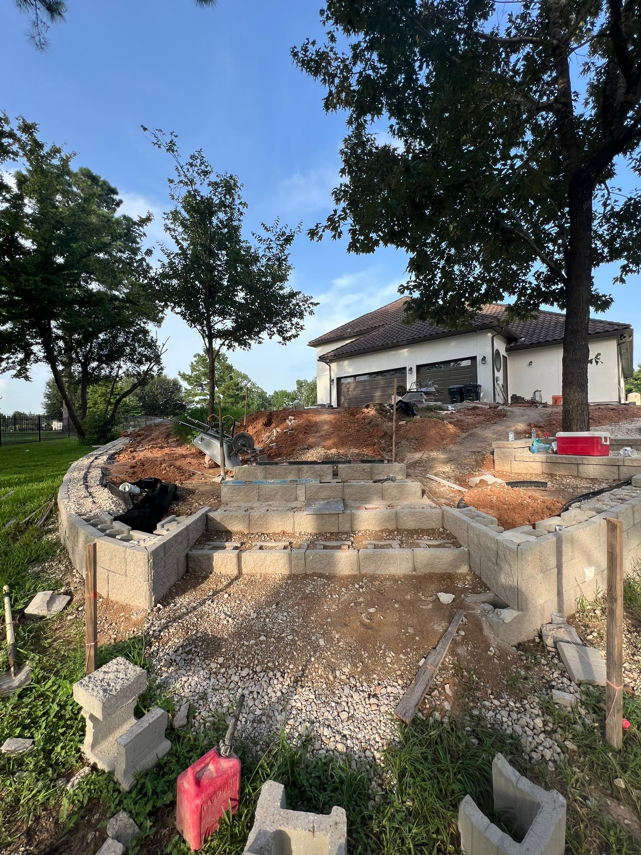 🏡 Duane’s Complete Retainer Wall & Hardscape Walkway by Texas Urban Elements