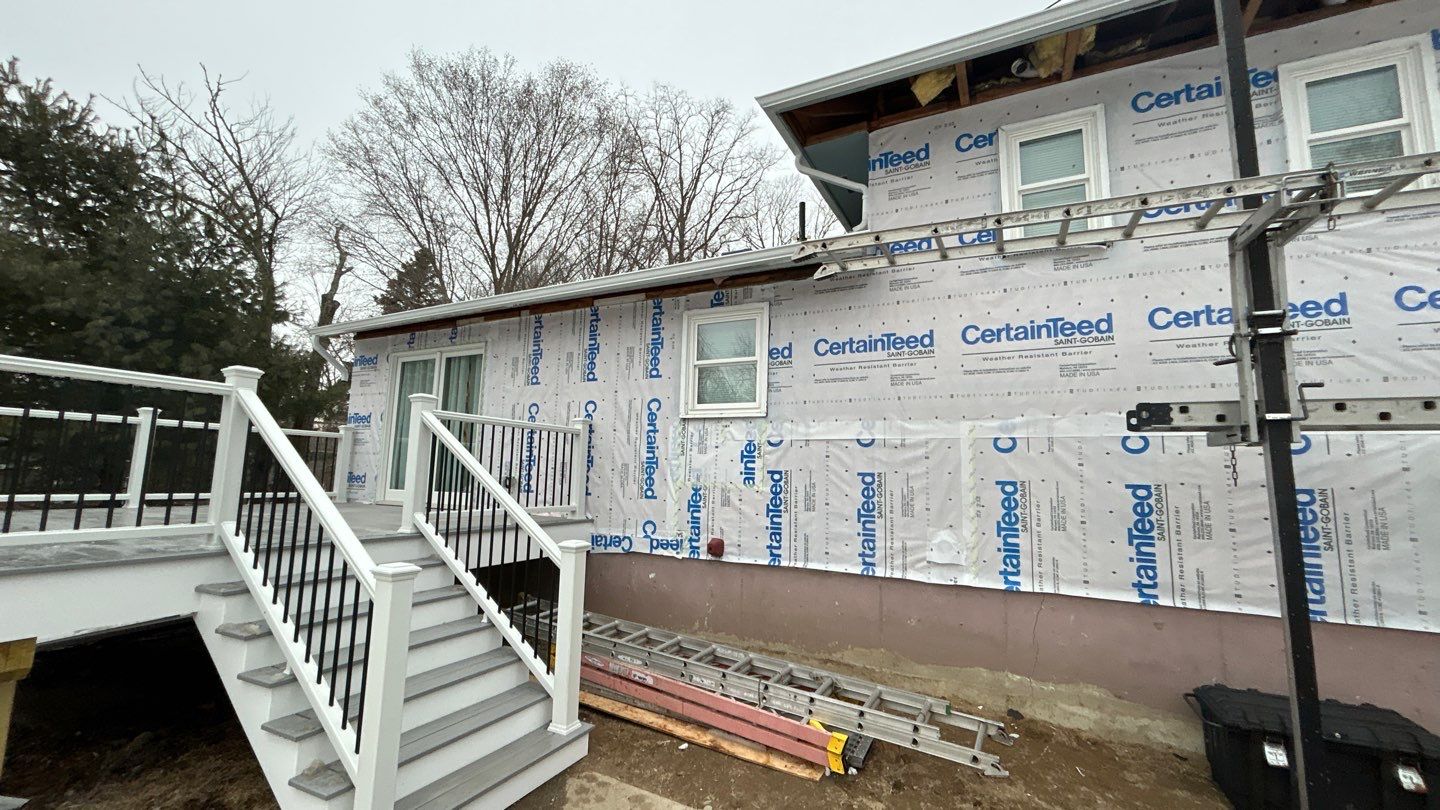 Siding transformation with Cert Monogram D/5 Dutchlap, Flagstone by DiGiorgi Roofing and Siding Inc