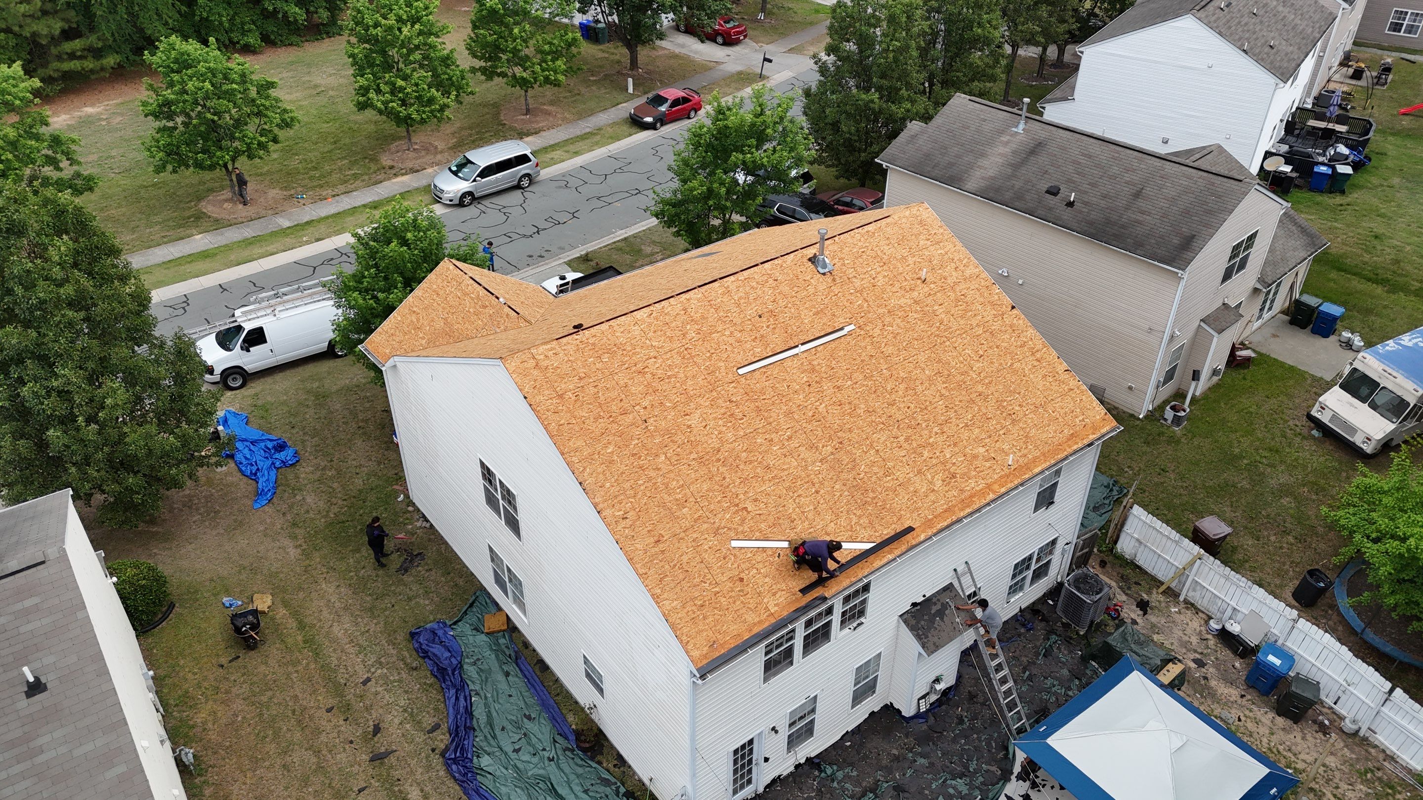 Roof replacement by wind damage by Just Brilliant Restoration JBR