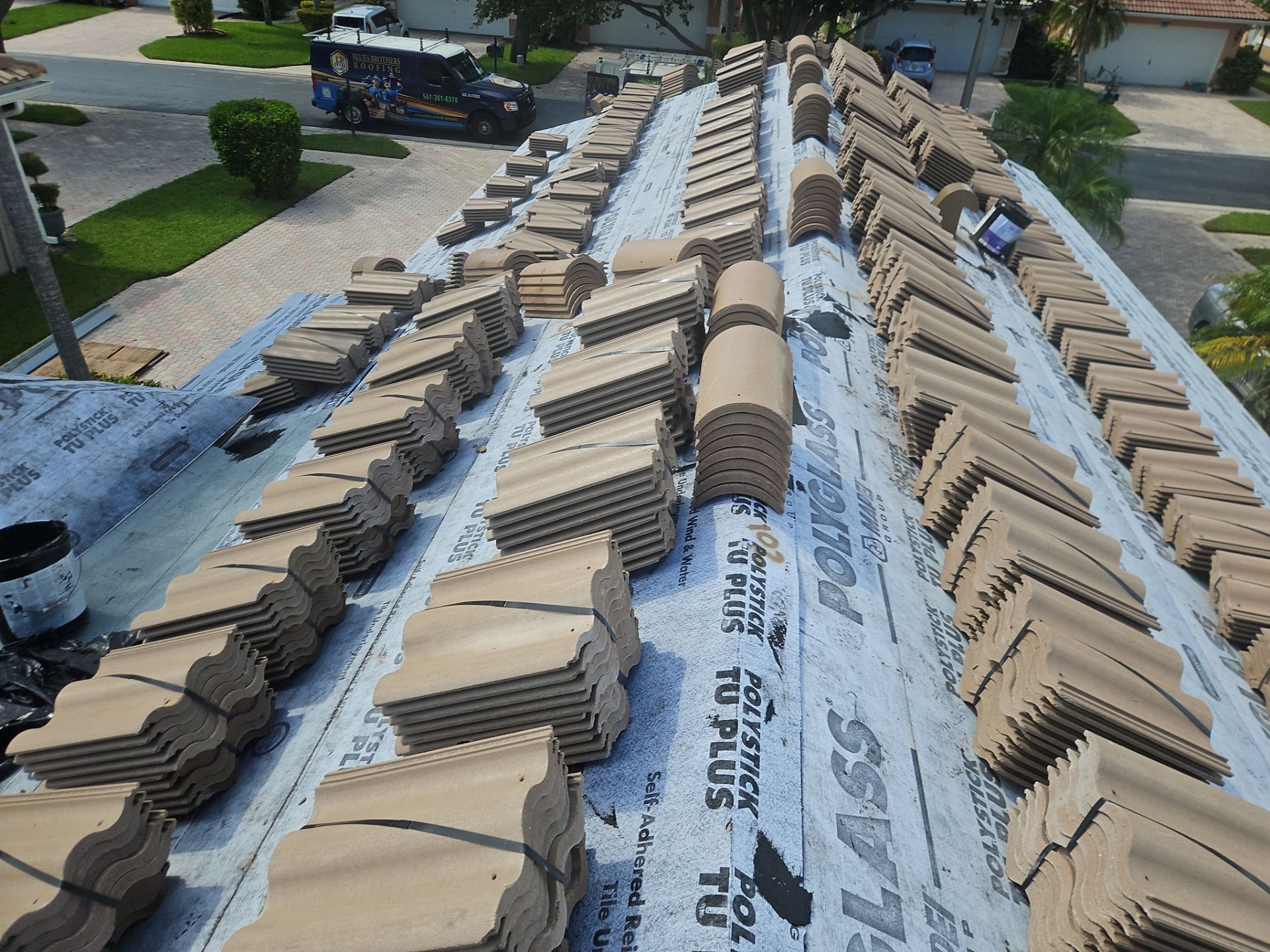 Residential Roofing Installation using WestLake Roofing Tile by BLUES BROTHERS ROOFING