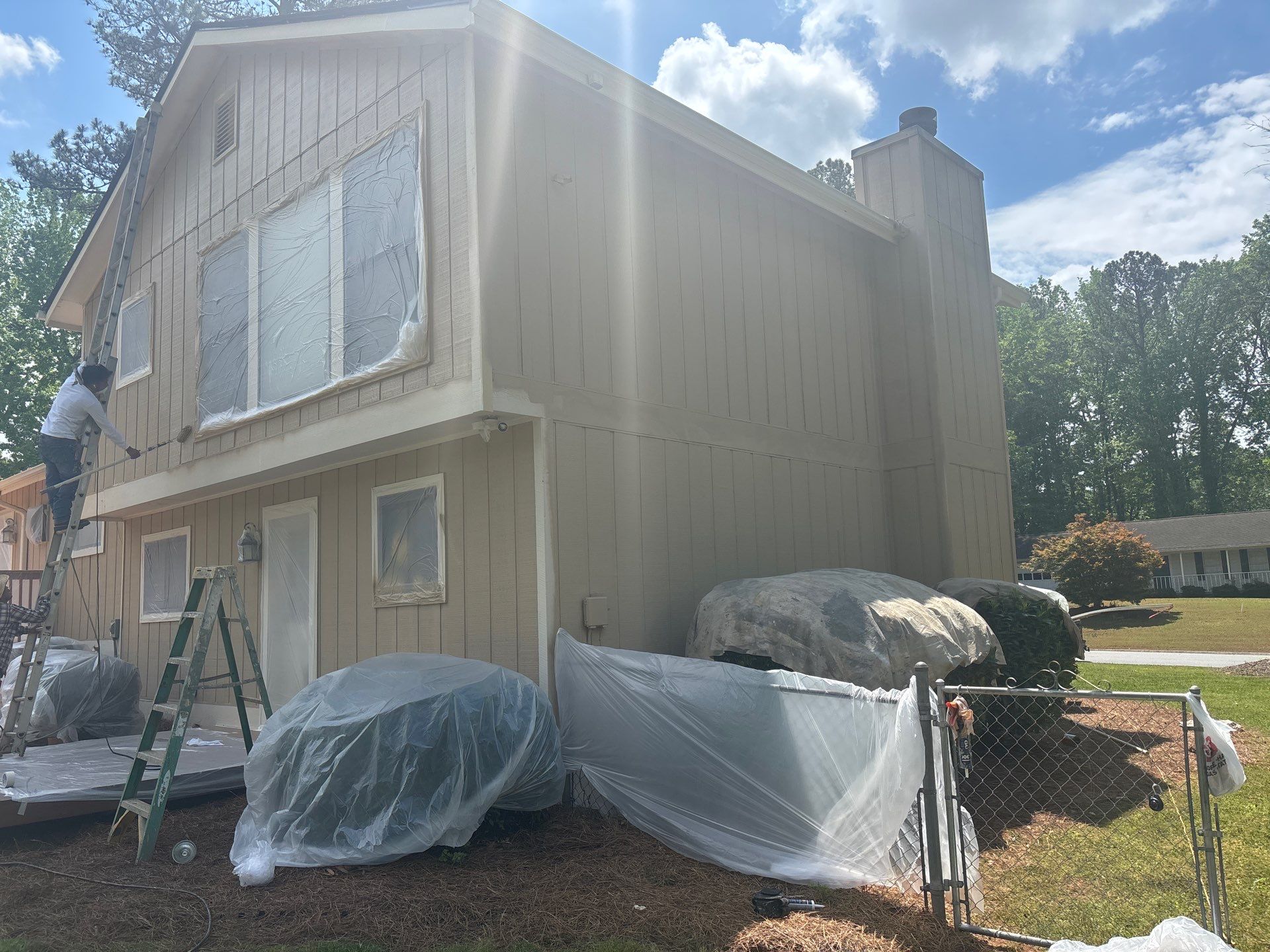 Marietta, GA Rotten Wood Replacement, Exterior Paint, and Deck Stain  by Nelson Exteriors 