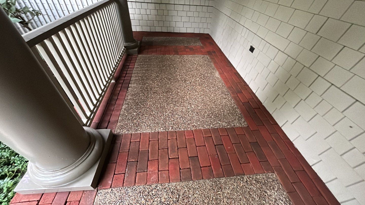 natural stone using Algaecide, soft wash soap by Northern Power Washing LLC.