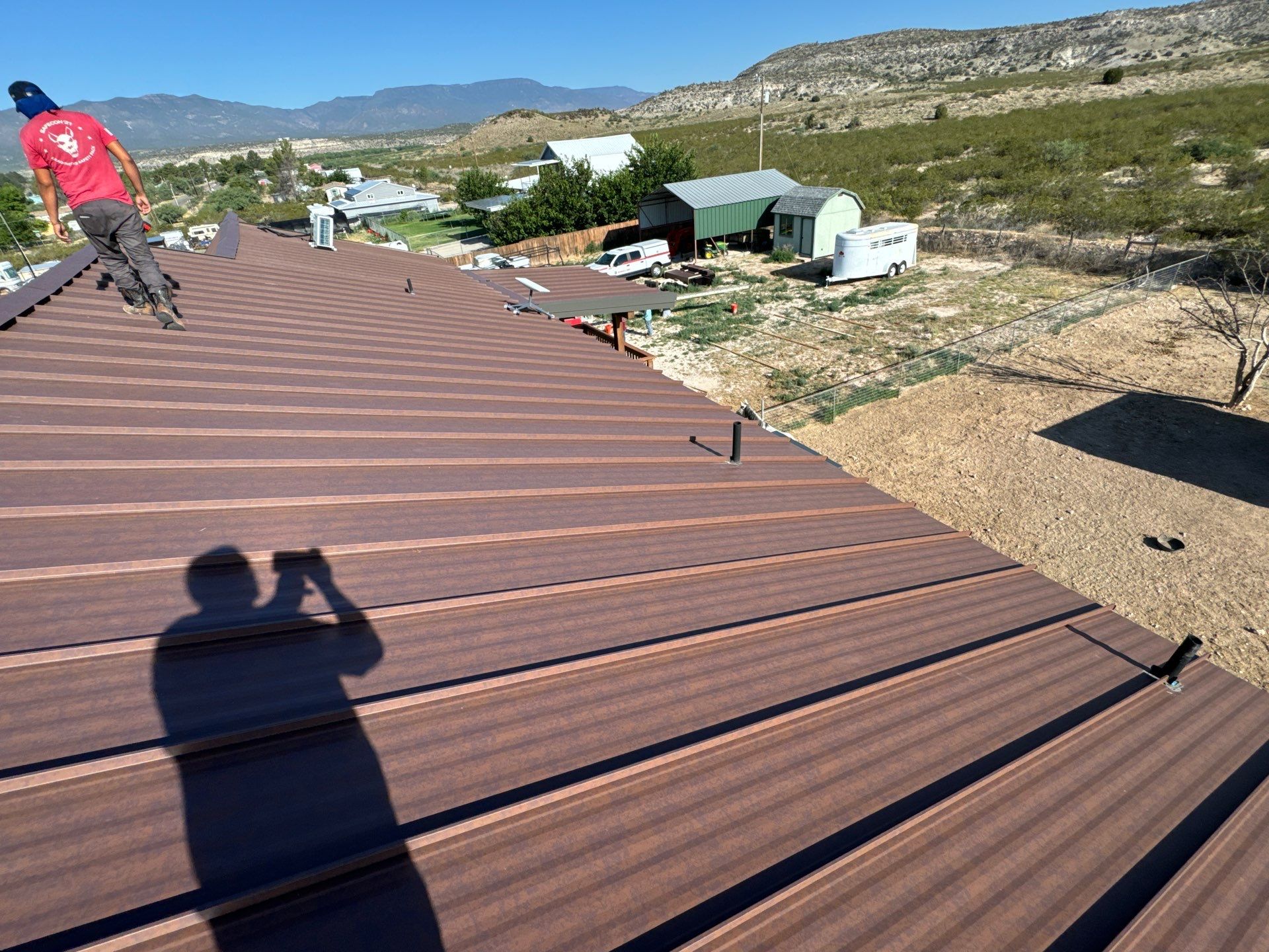 Weathered Rust Standing Seam by Reimagine Roofing