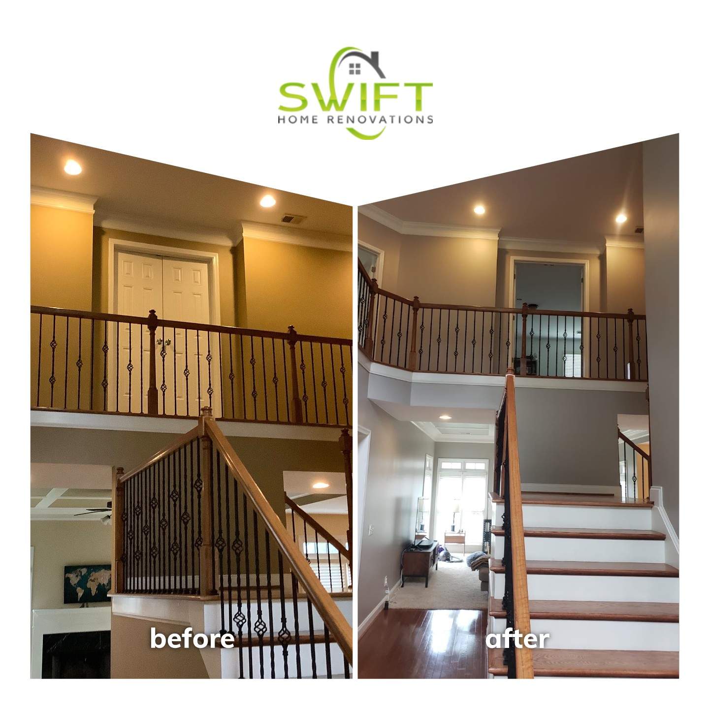 Full Interior Painting and Trim Refresh in Marietta by Swift Home Renovations