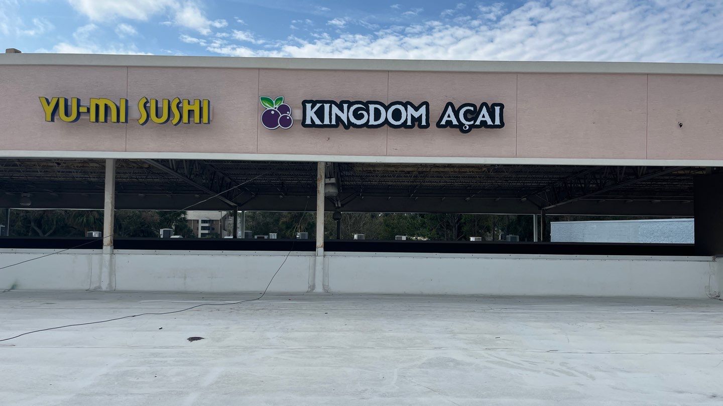 Channel Letters and Acrylic Letters for Kingdom Acai by SignCrafters