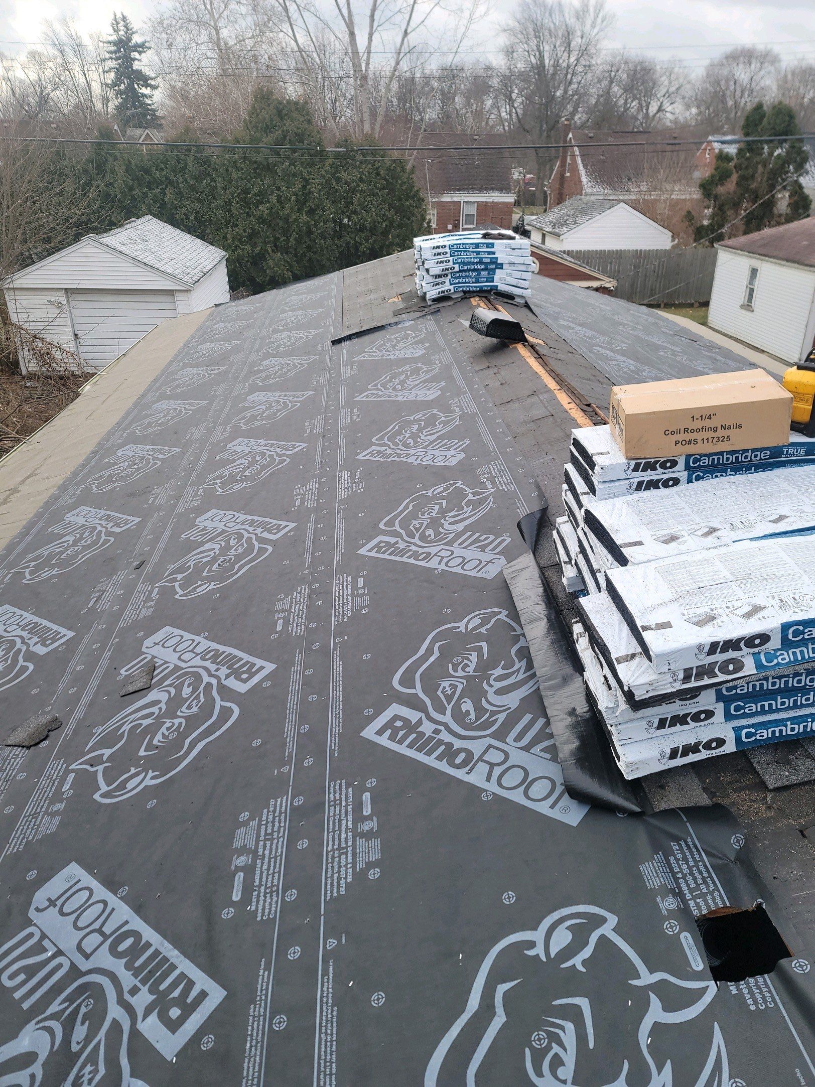 Residential Roofing Installation using IKO Dual Black by JNR Roofing LLC