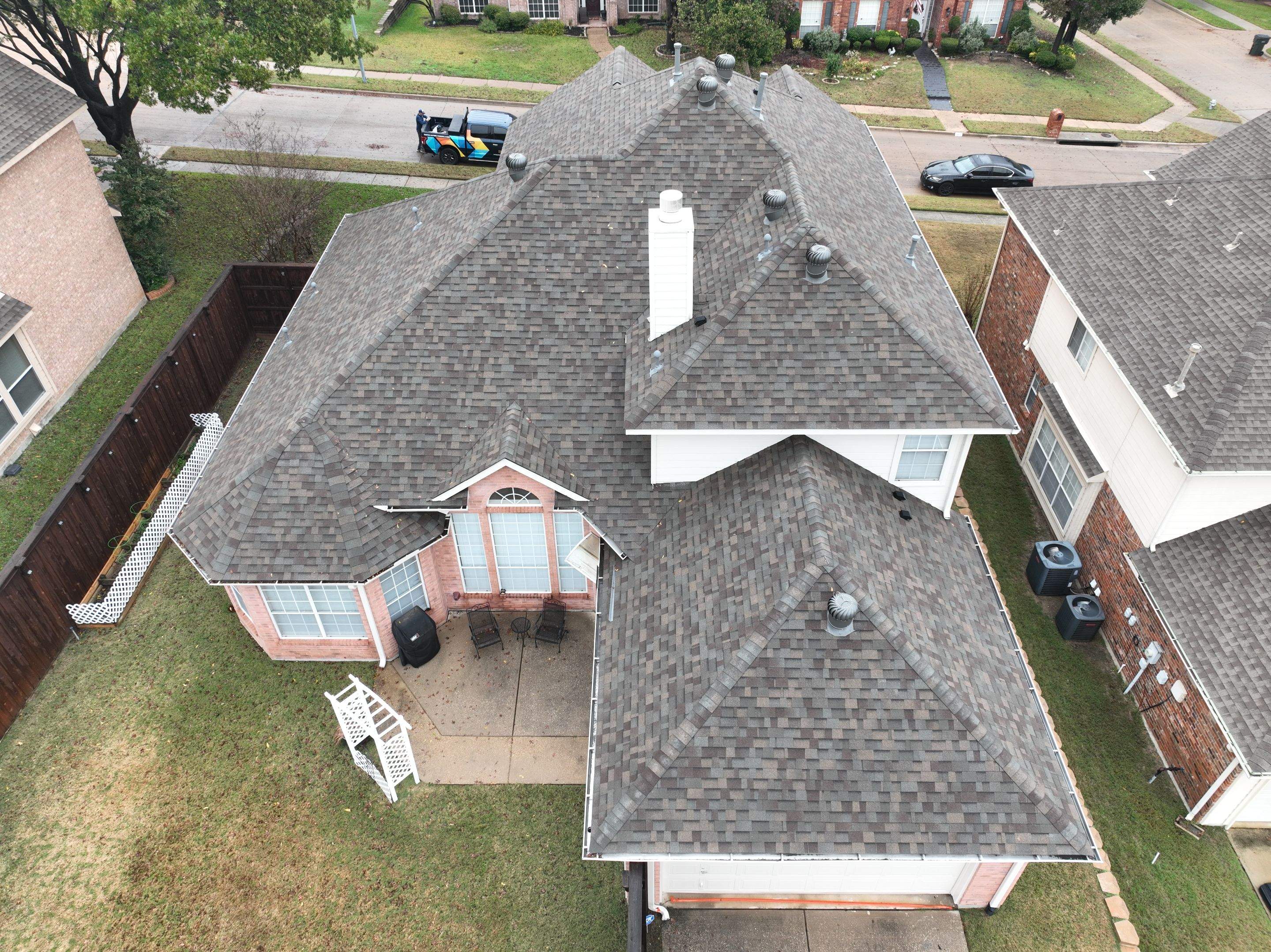 Residential Roofing Installation using Malarkey Highlander Natural Wood by OneSource Roofing and Restoration