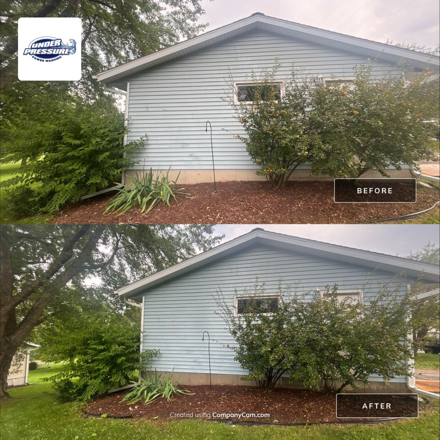 Professional Vinyl Siding and Concrete Patio Cleaning in McFarland by Under Pressure Power Washing 