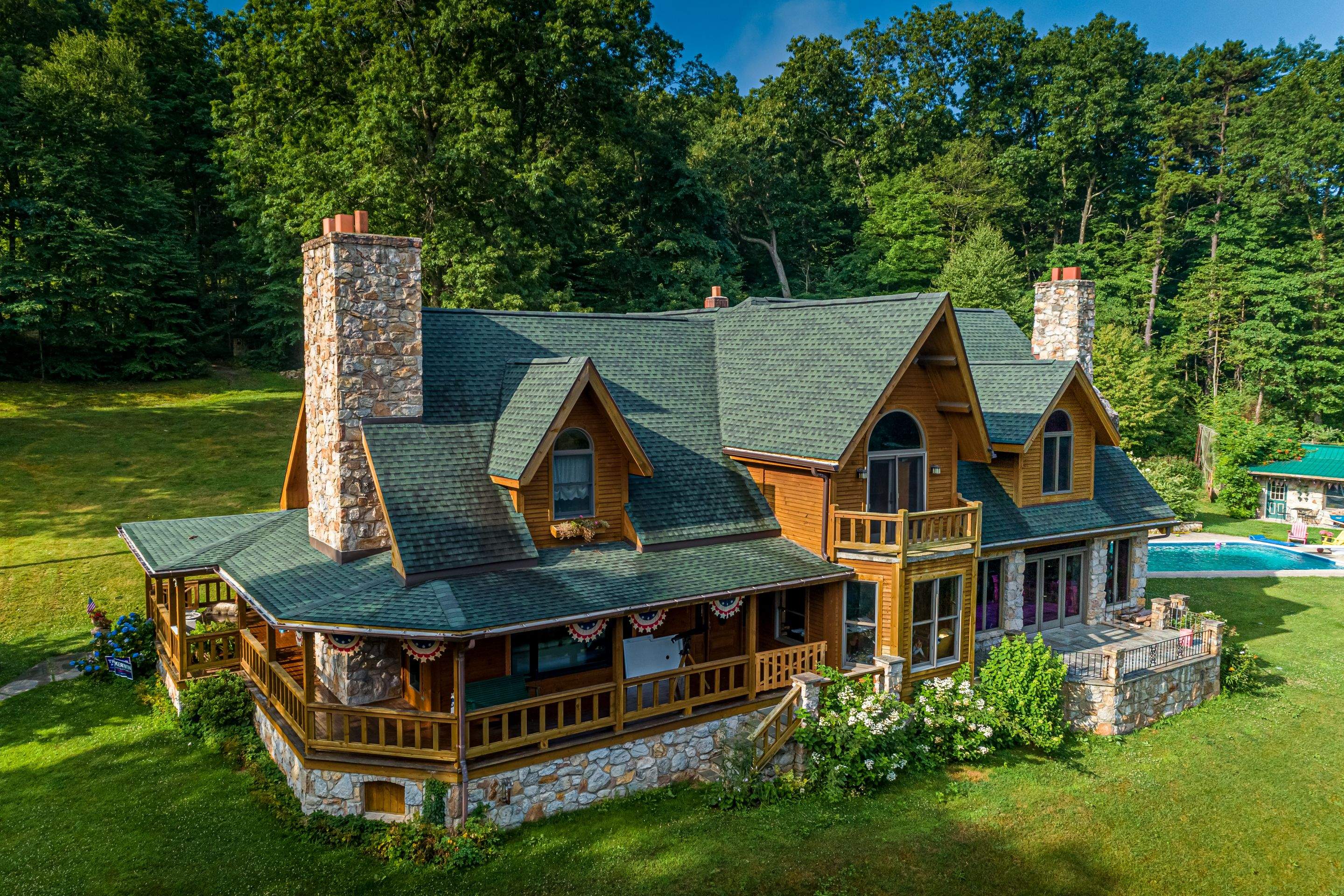 Shingle Roof-hunter green by Esh Builders
