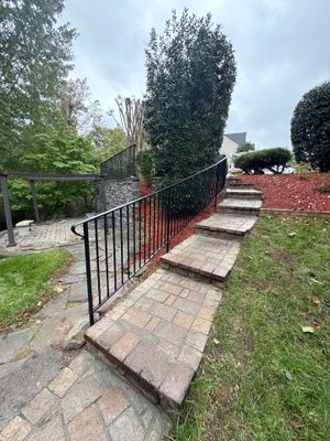 Curved Iron Stair Railing - Bowie, MD by Capitol Iron Works