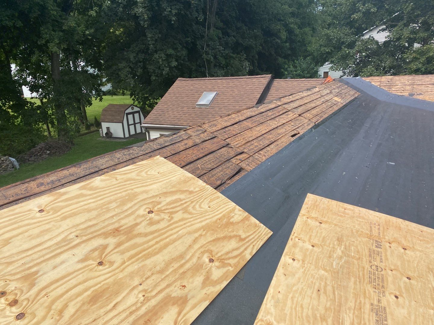 Residential Roofing Installation using Owens Corning Duration Brownwood by A Plus Exterior