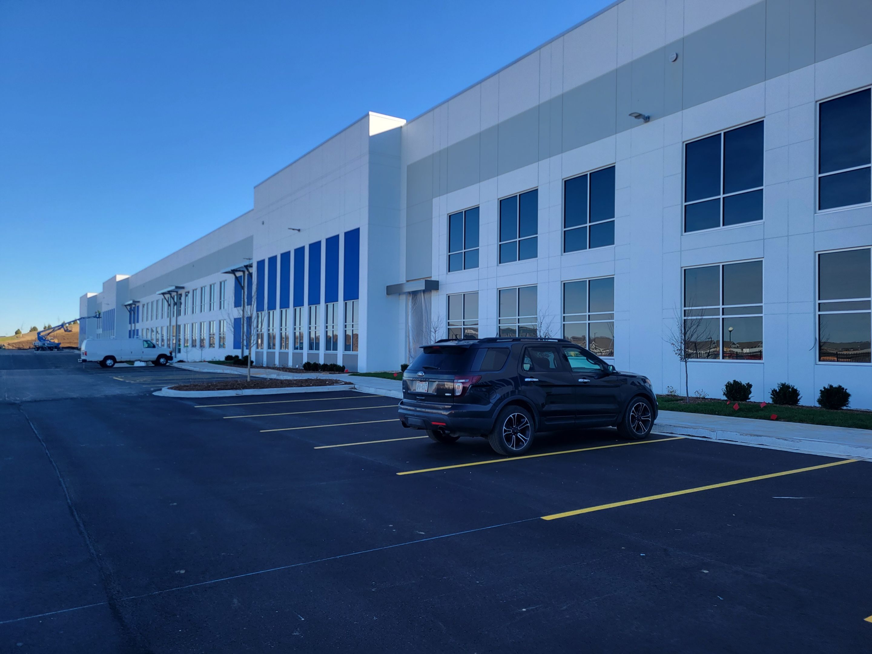 Warehouse Construction using Hallman Lindsay Vertical Concrete Stain 167 by Blair Commercial Painting, LLC