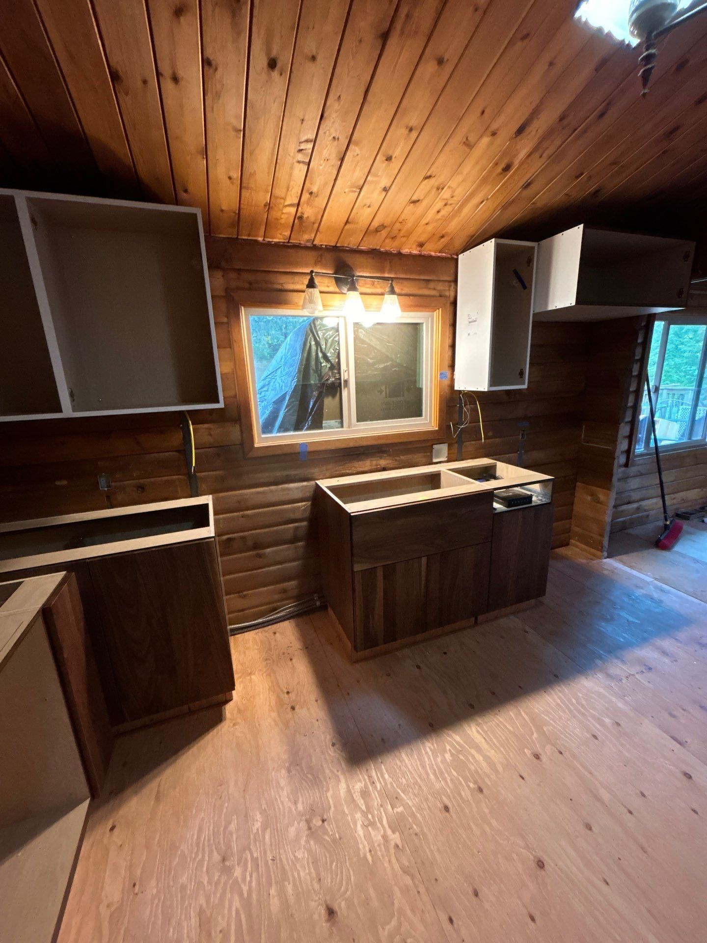 Kitchen Transformation in Newberg Log Cabin by Pinnacle Contractors