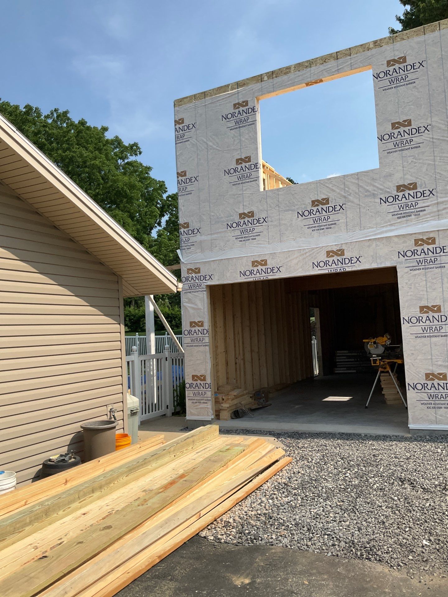 Two-Story Residential Addition and New Garage in Hummelstown by Esh Builders