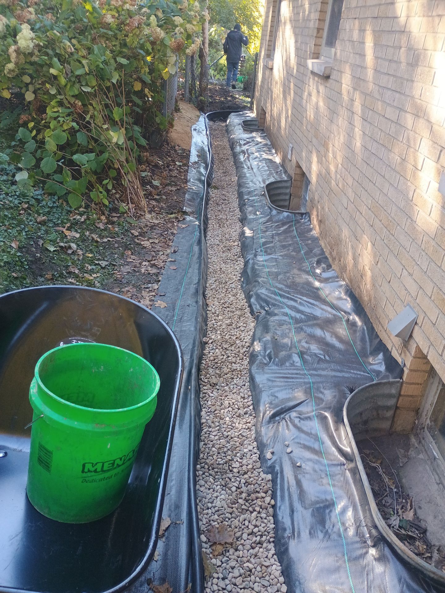 A French Drain for Jeniffer by Waterproofing Northeast