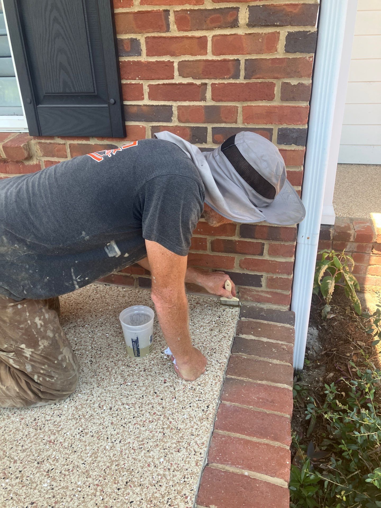 Front Porch in Pecan by Cross Creek Concrete Coatings
