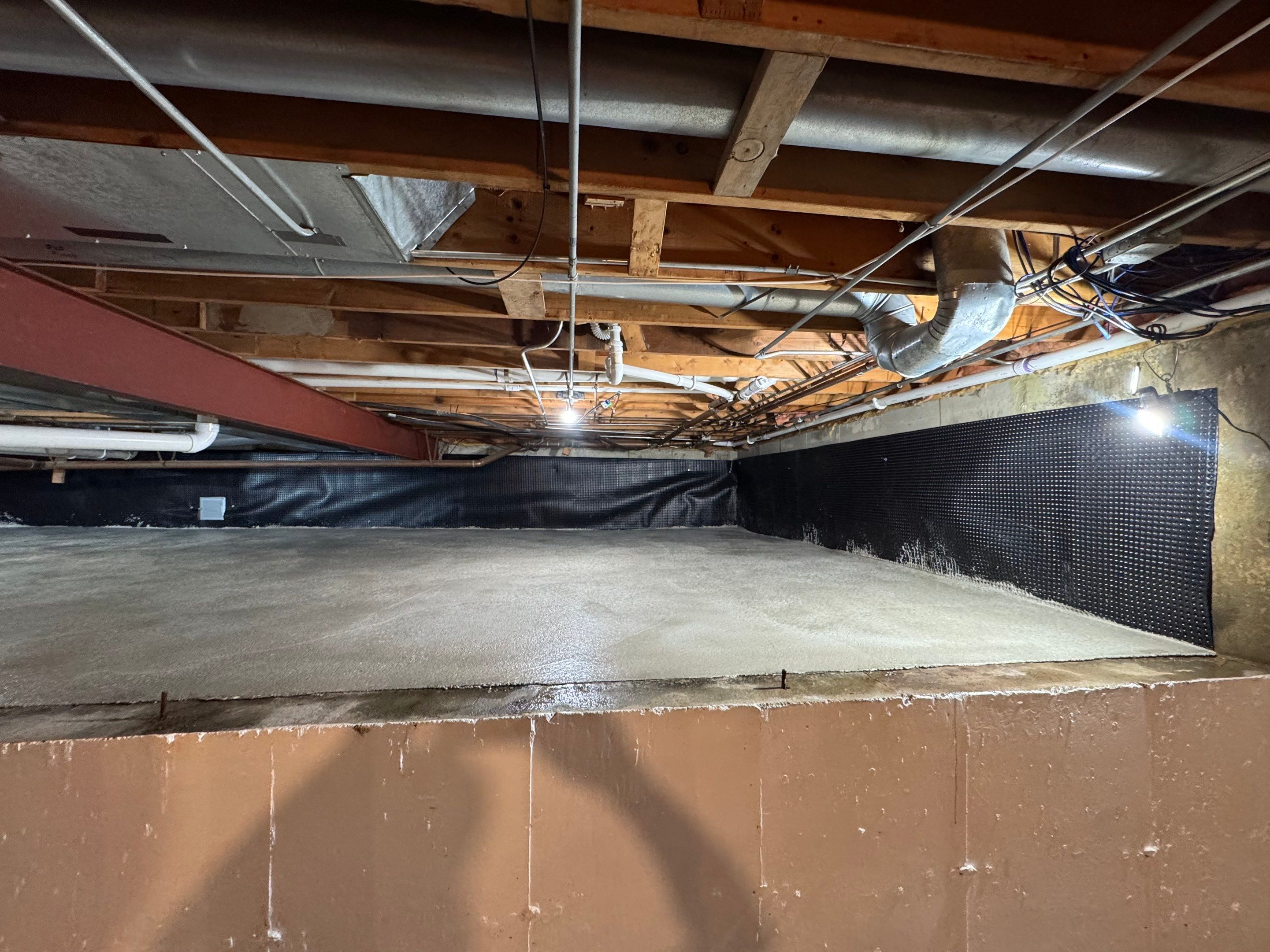 Concrete in Crawlspace by Area Wide Waterproofing