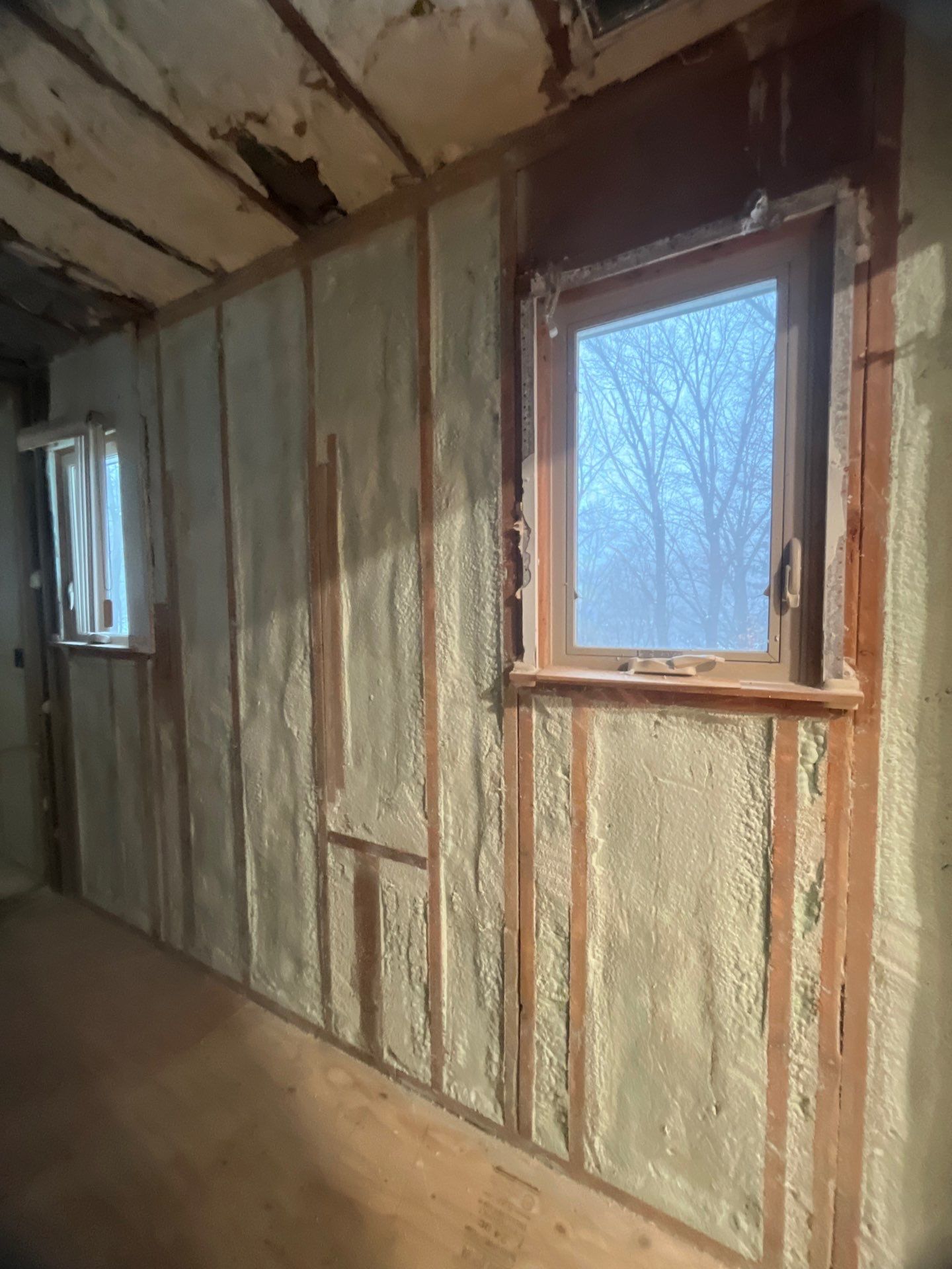 Exterior Walls Using Closed-Cell Spray Foam by NYS Foam & Energy