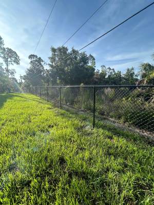 Residential Black Vinyl-Coated Chain Link Fence in Port Charlotte