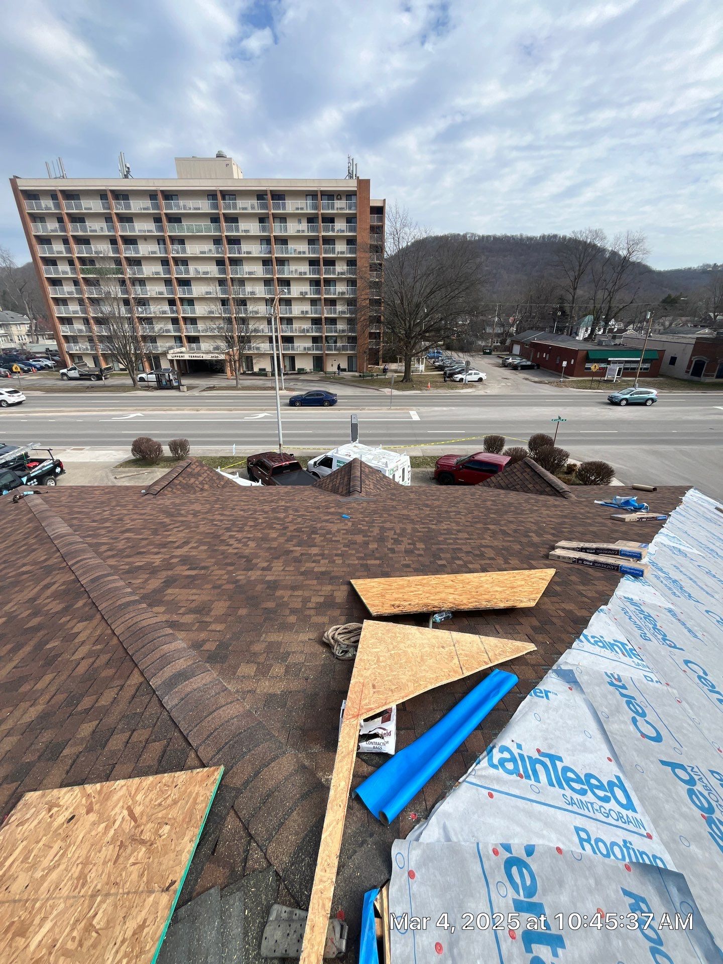 Commercial Roofing Installation using Certainteed Landmark Pro Shingles by Fahey Roofing + Contracting